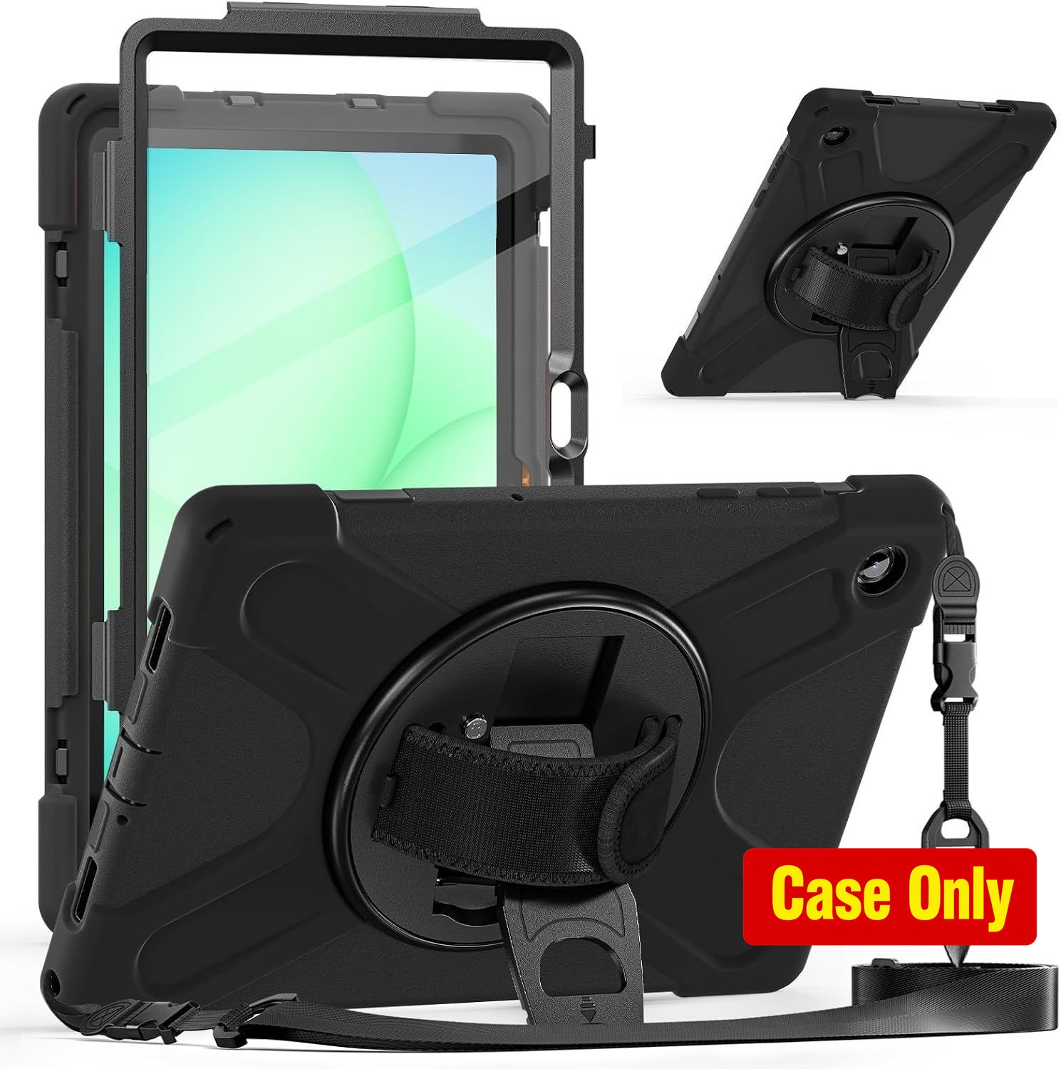 Shockproof Black Case for Galaxy Tab A11+ Plus 2025, KAHITE Tablet Accessory