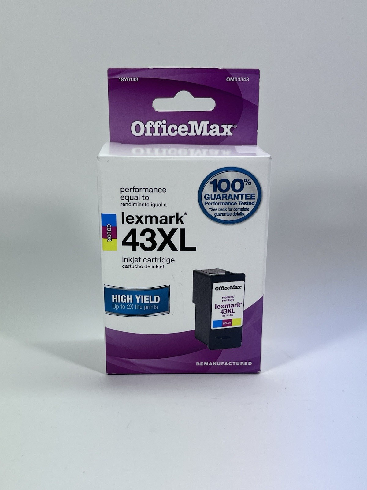 Office Max Compatible for Lexmark 43xl *NEW AND SEALED*  Color Ink Cartridge