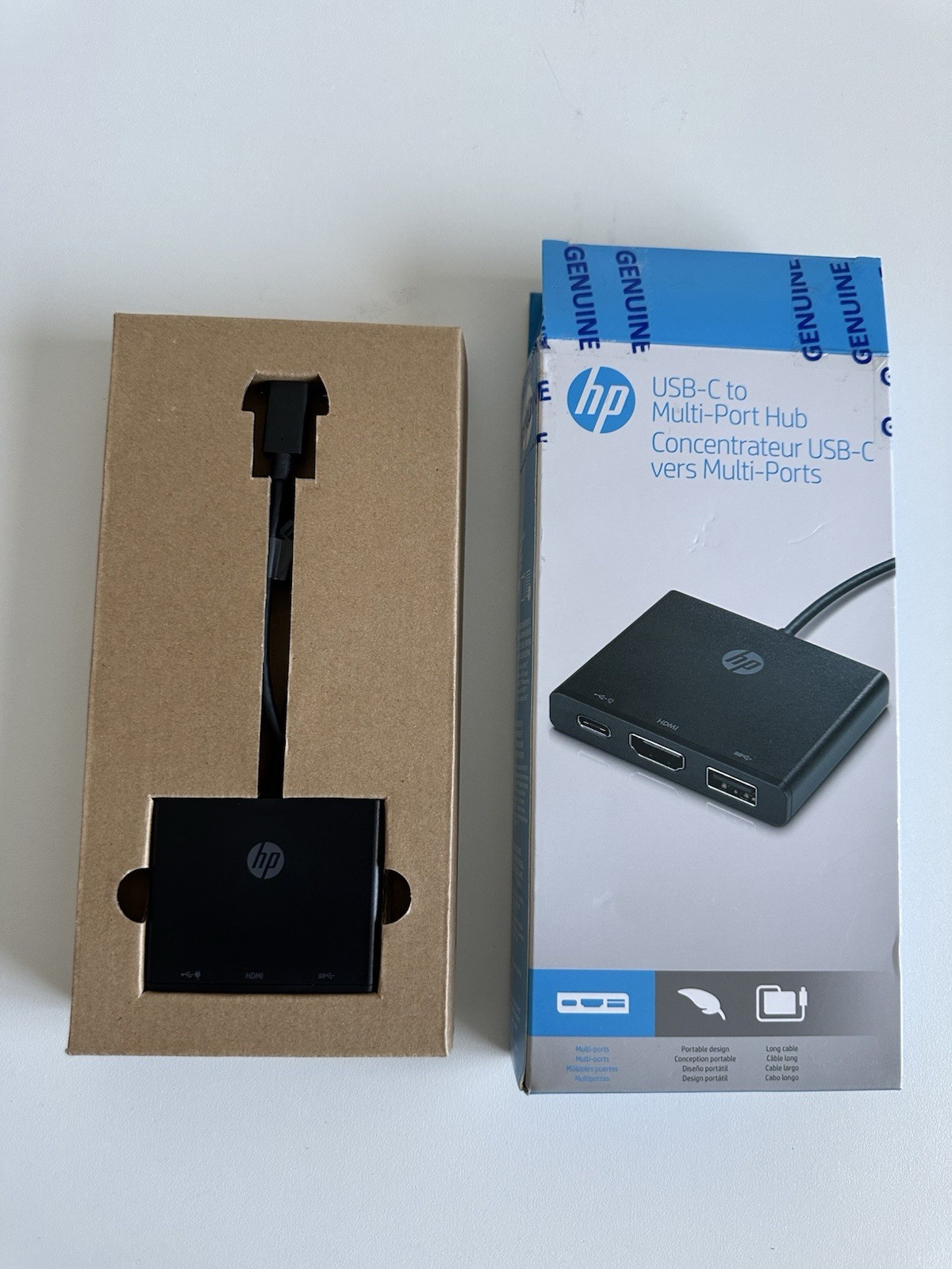 HP USB-C Multi-Port Hub HDMI USB-A Adapter Dock For Laptop New Open Box
