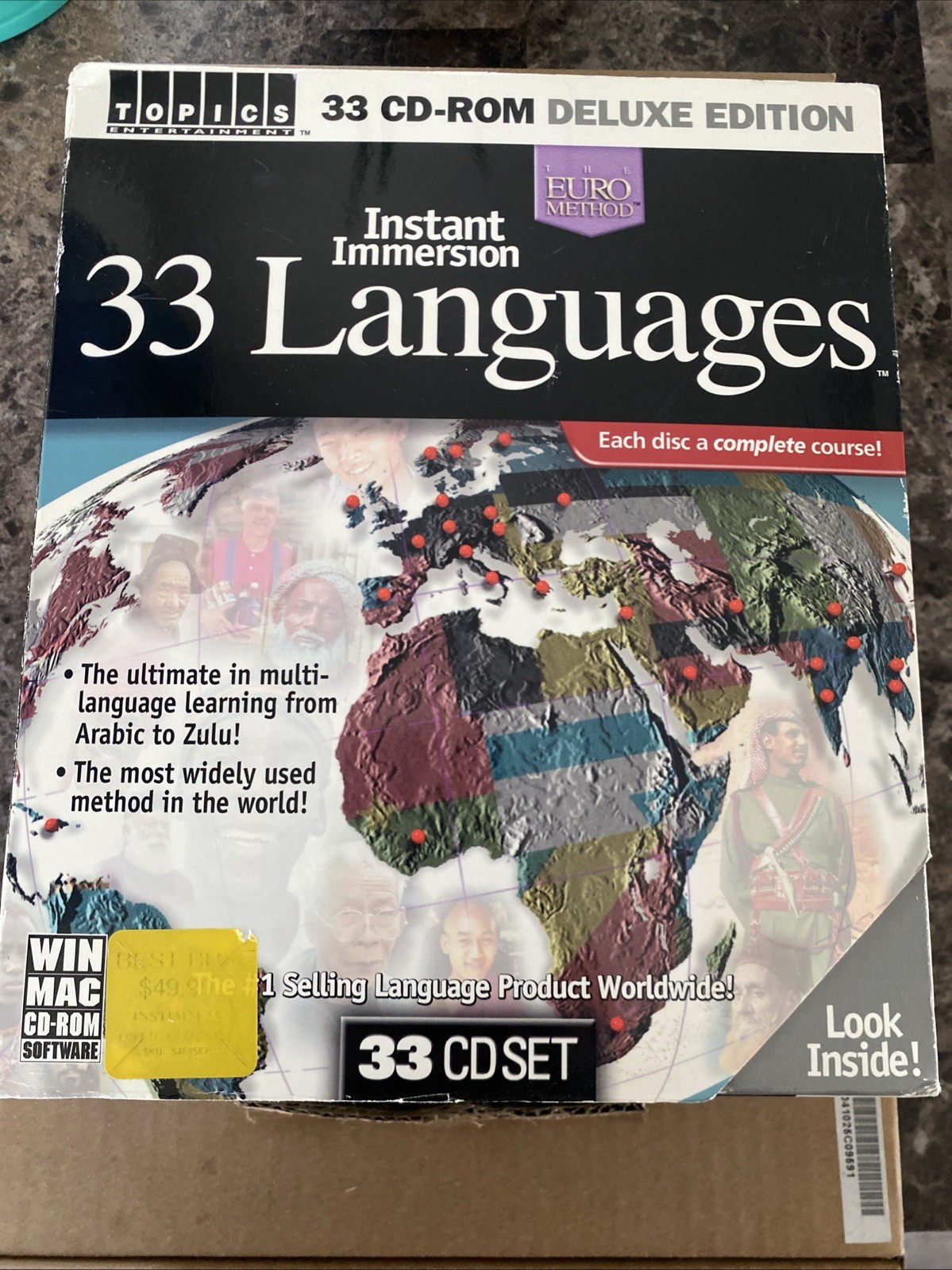 NEW: The Euro Method Instant Immersion 33 Languages (33-CD-ROM Set, 2003) CDS CD