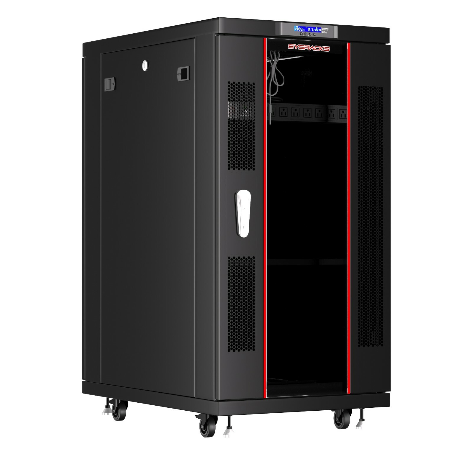 22U Server Rack IT Cabinet Data Network Rack Enclosure - 39-Inch Deep Rack Stand