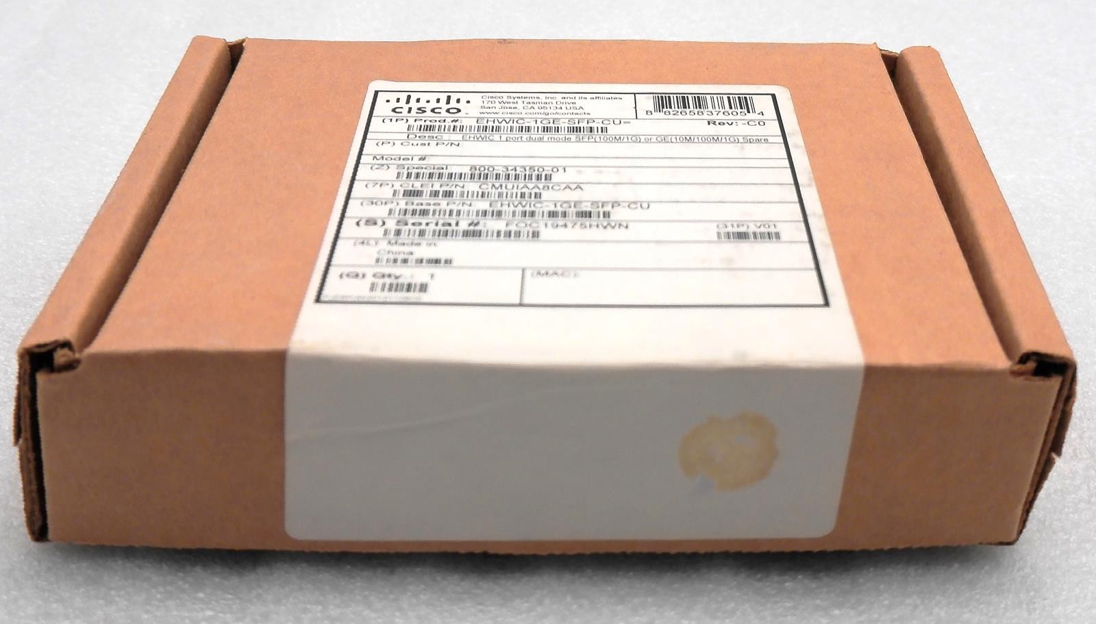 NEW CISCO EHWIC-1GE-SFP-CU 1-PORT DUAL-MODE ENHANCE HIGH-SPEED WAN INTERFACE