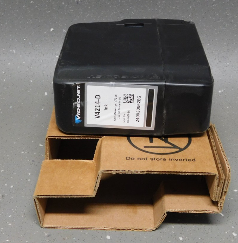 Bulk lot of (5) VideoJet V4214-D Red Ink Cartridges for CIJ Printer Exp 2026 OEM