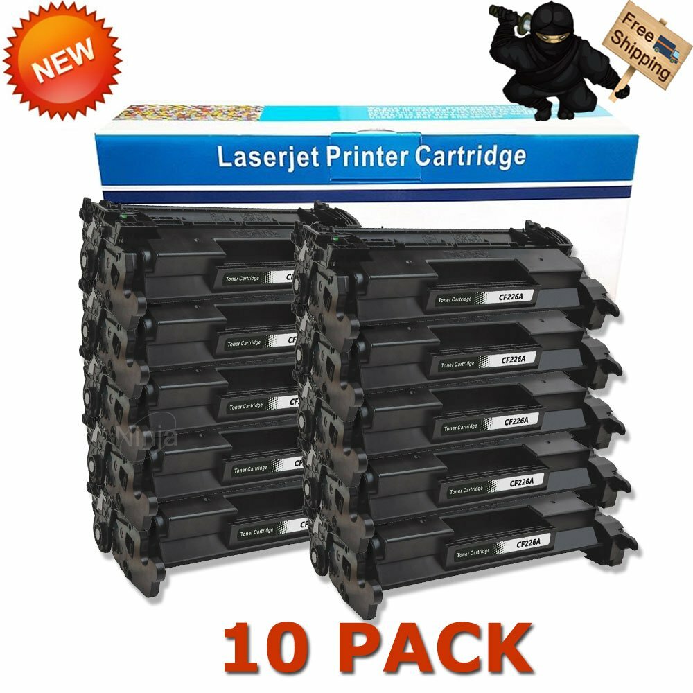 10PK Black Toner Cartridge for HP CF226A 26A LaserJet MFP M402dn M402n M426fdw