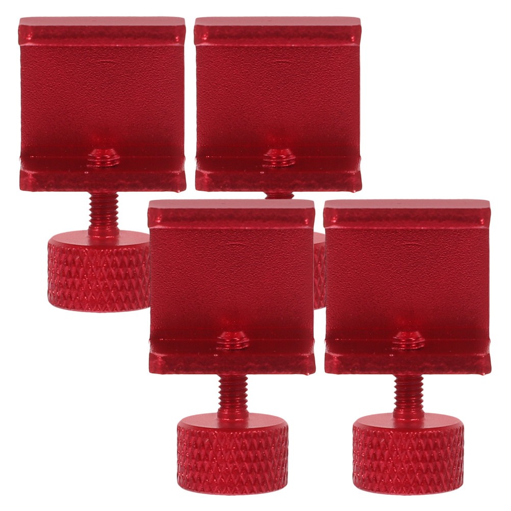 4Pcs Red Aluminum 3D Printer Clips Adjustable Heat Bed Clamps for Glass Fixing