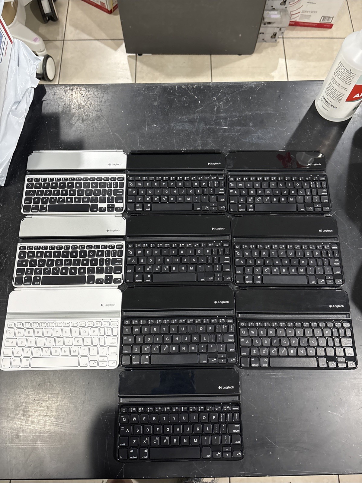 Lot of 10 Logitech Ultrathin Mini Magnetic Keyboard Bluetooth Y-R0038