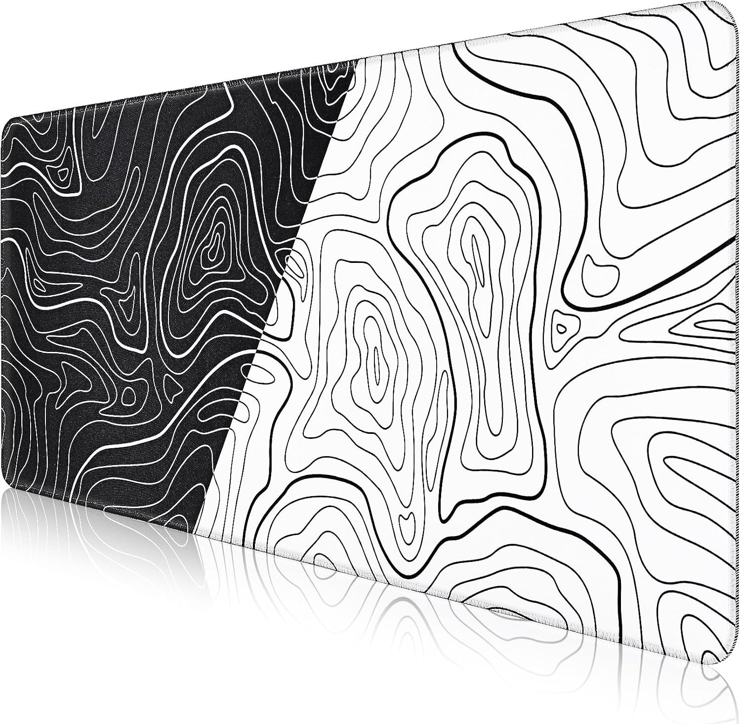 Large Mouse Pad, Topographic Map Desk Mat, 27.5 x 11.8 Inch