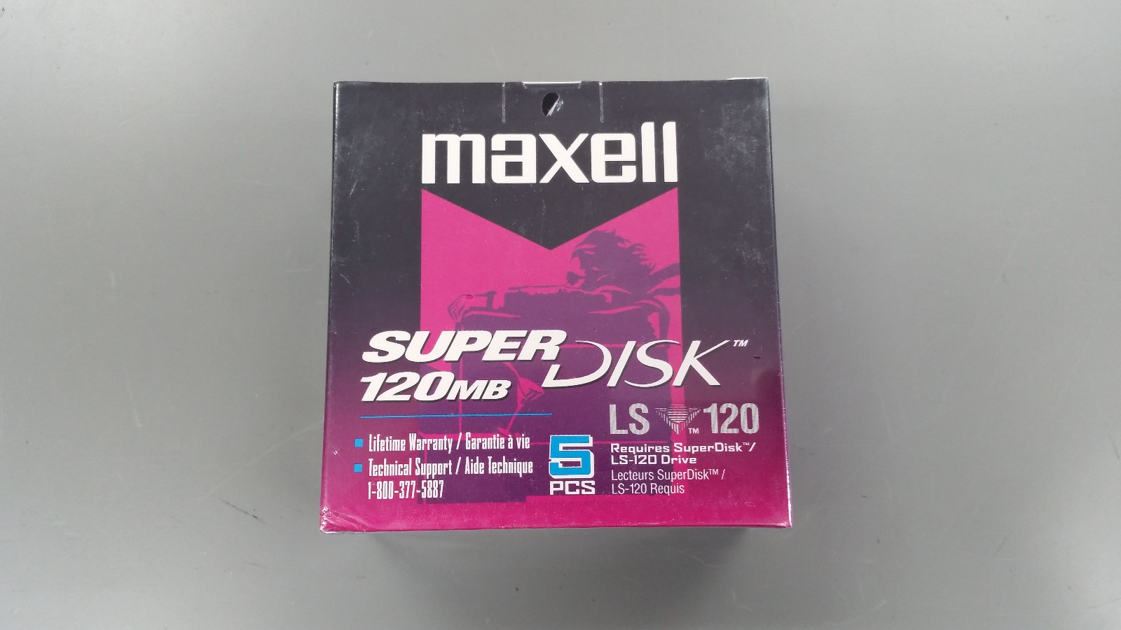 Maxell LS-120 SUPERDISK-120MB 3.5IN RETAIL PK 5PK (570350)