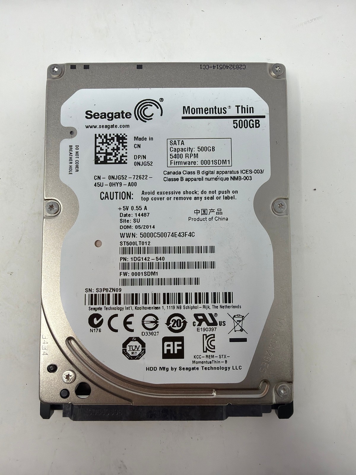 Seagate Momentus Thin ST500LT012 500GB SATA Grade B