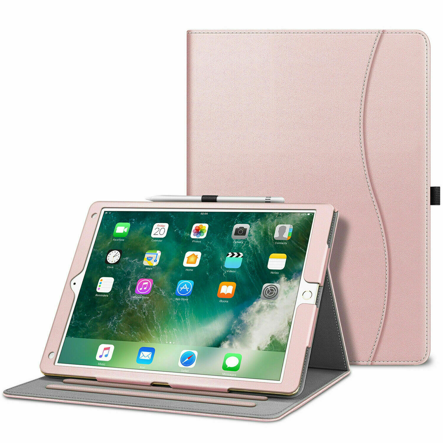 Case for iPad Pro 12.9 Inch 2nd/1st Gen 2017/2015 Multi-Angle Folio Stand Cover