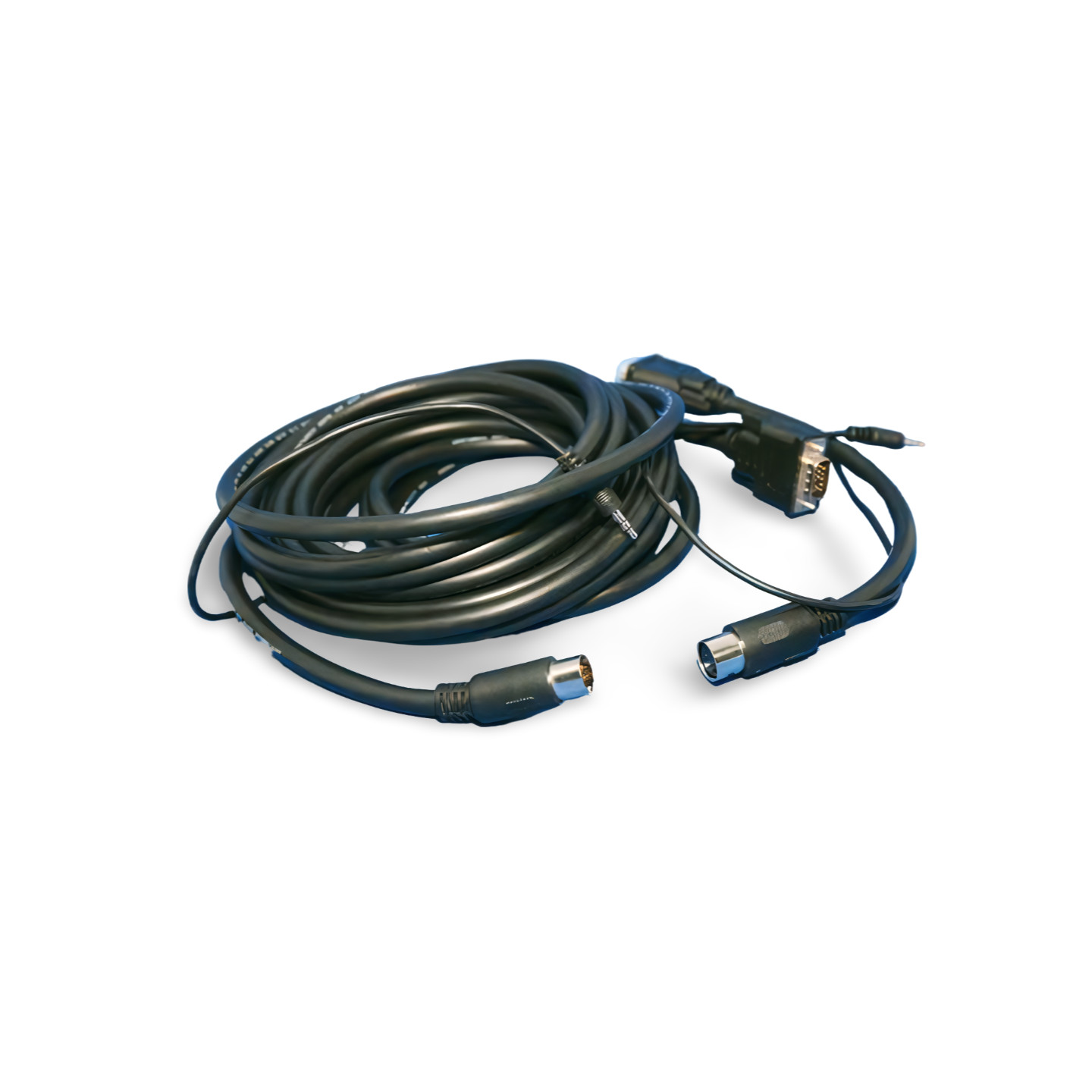 50ft SVGA Monitor HD15 Male to Male Quick Snap Conduit Feed - Black