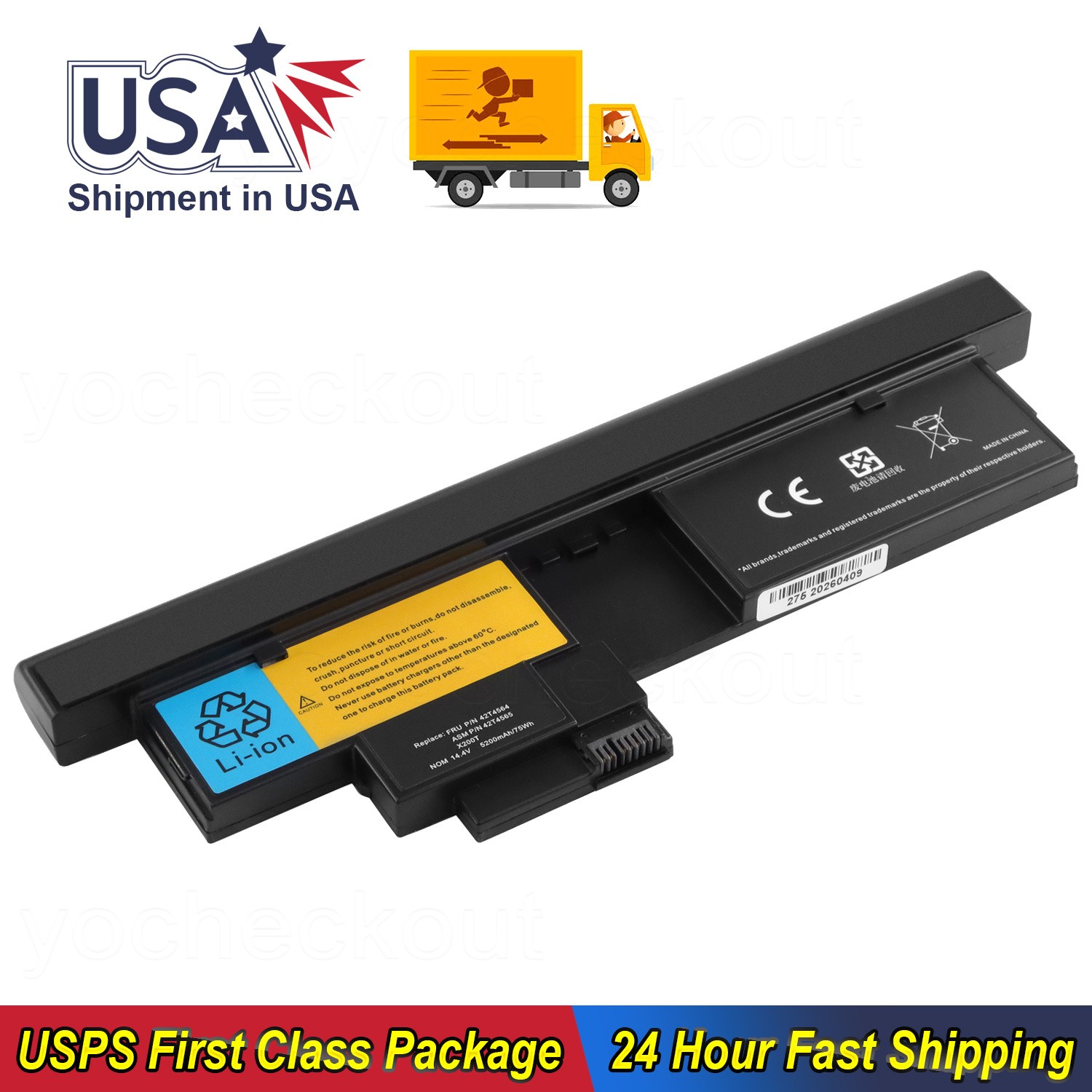 For ThinkPad X201i X201s Tablet Replacement Battery 42T4535, 42T4539, 42T4646