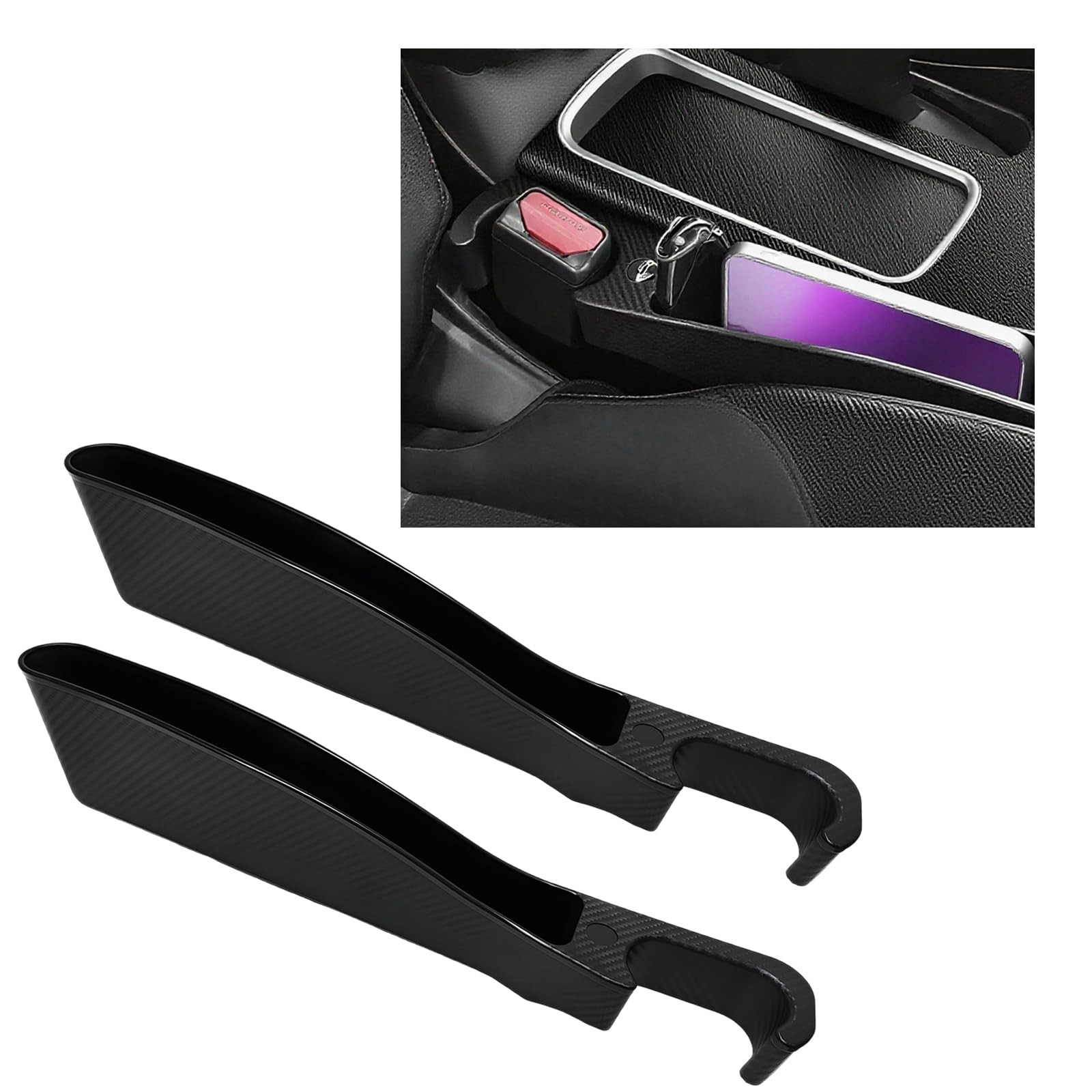 2 PCS Car Seat Gap Filler, Multifunctional Auto Side Seat Crevice Filler with...