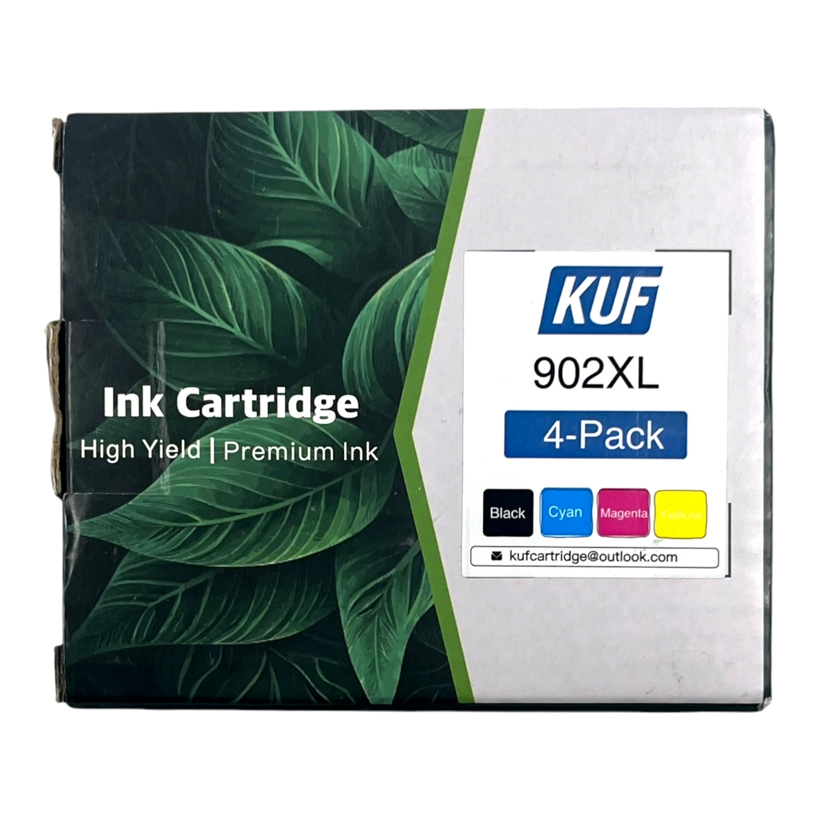 KUF 902XL Ink Cartridge 4-Pack High Yield Black Cyan Magenta Yellow For HP New