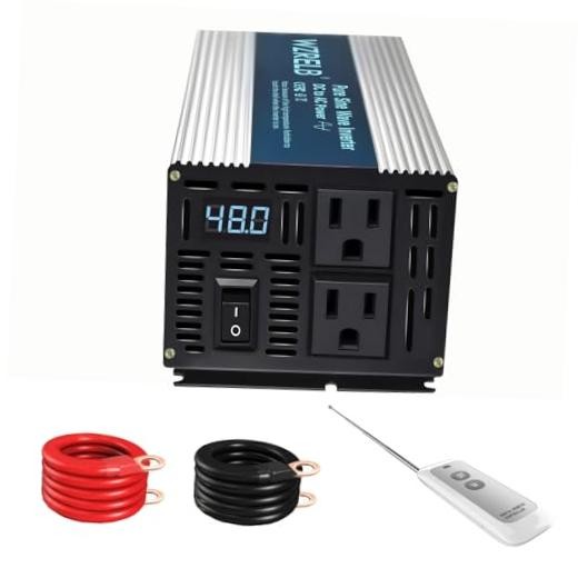W Pure Sine Wave InverterV DC to 110V0V AC Power Converter with LED 500 12
