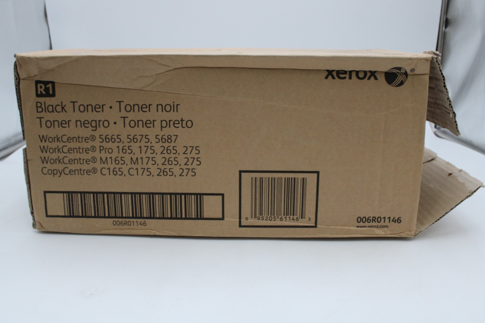 Lot of 6 Open Box Genuine Xerox 2-pack Black Toner w/waste bottle 006R01146