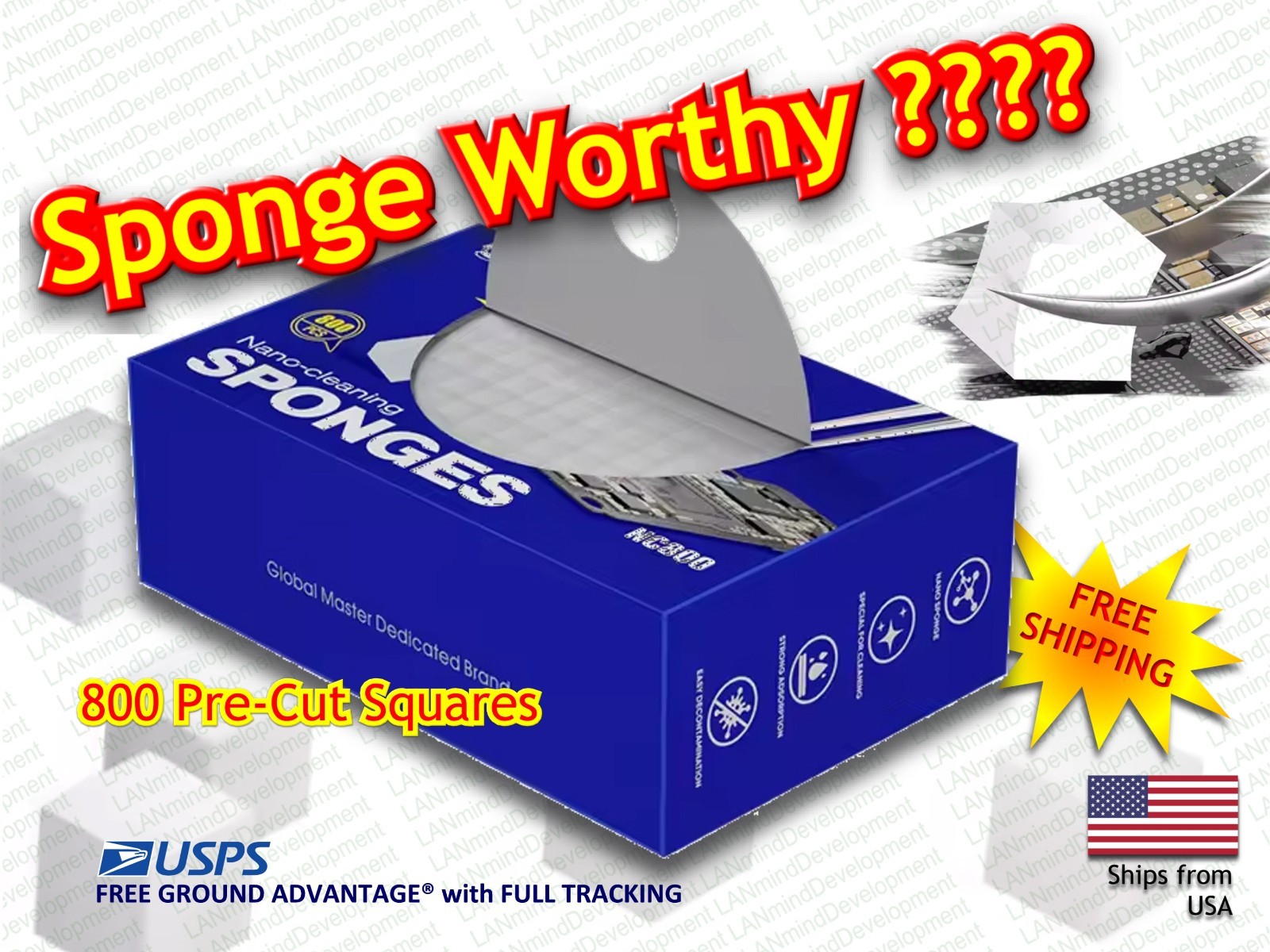 Mechanic NC800 Nano-Cleaning Sponges 800pcs High Density Strong Wear - 