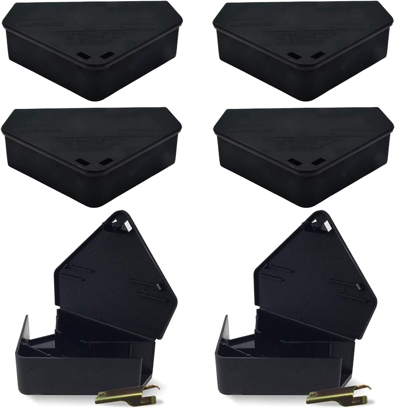 Mouse Station with Keys Black 6 Pack, Key Required Mouse Stations, Mice Stations