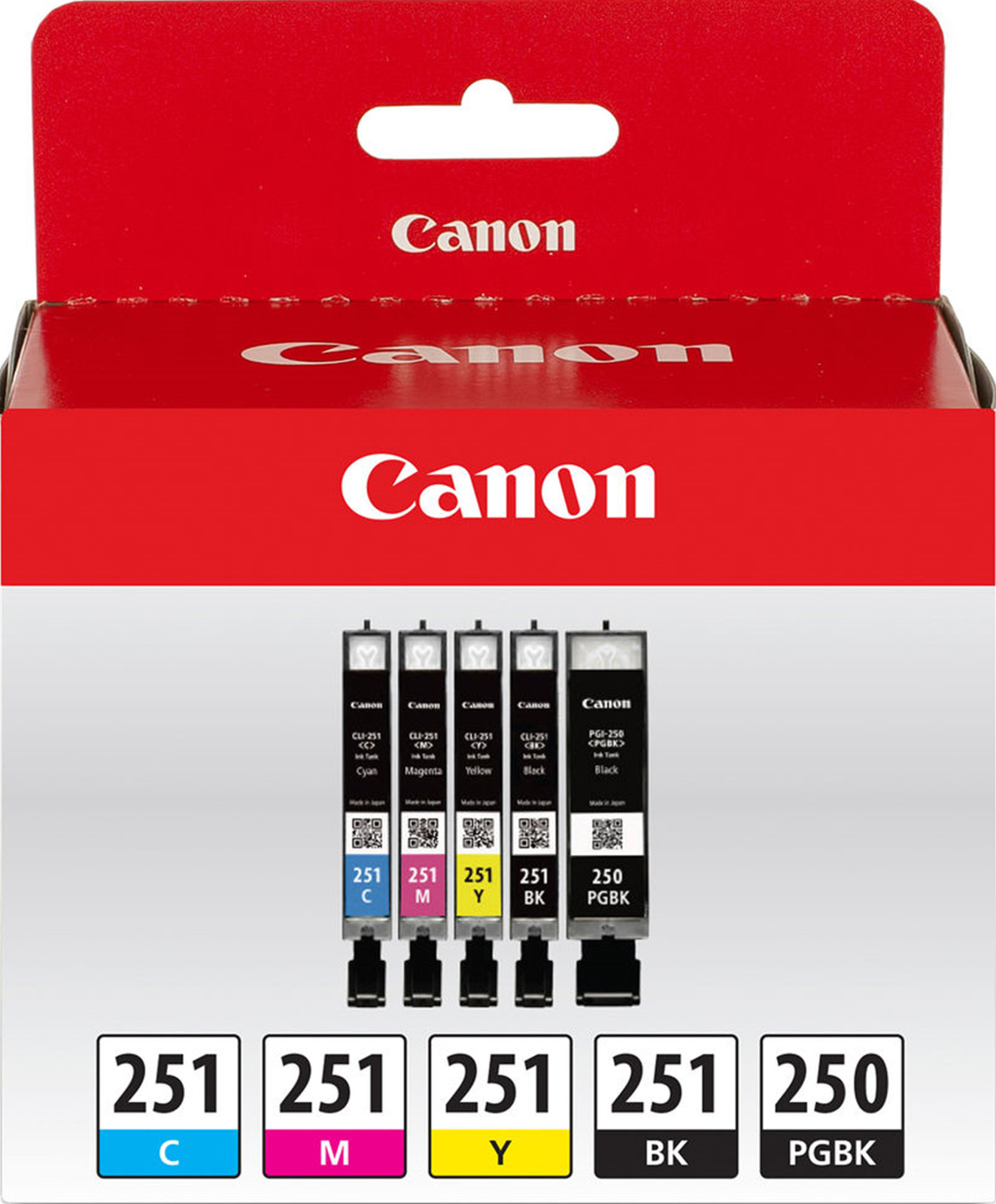 New Genuine Canon PGI-250 CLI-251 Black Color 5PK Ink Cartridges PIXMA iP7220