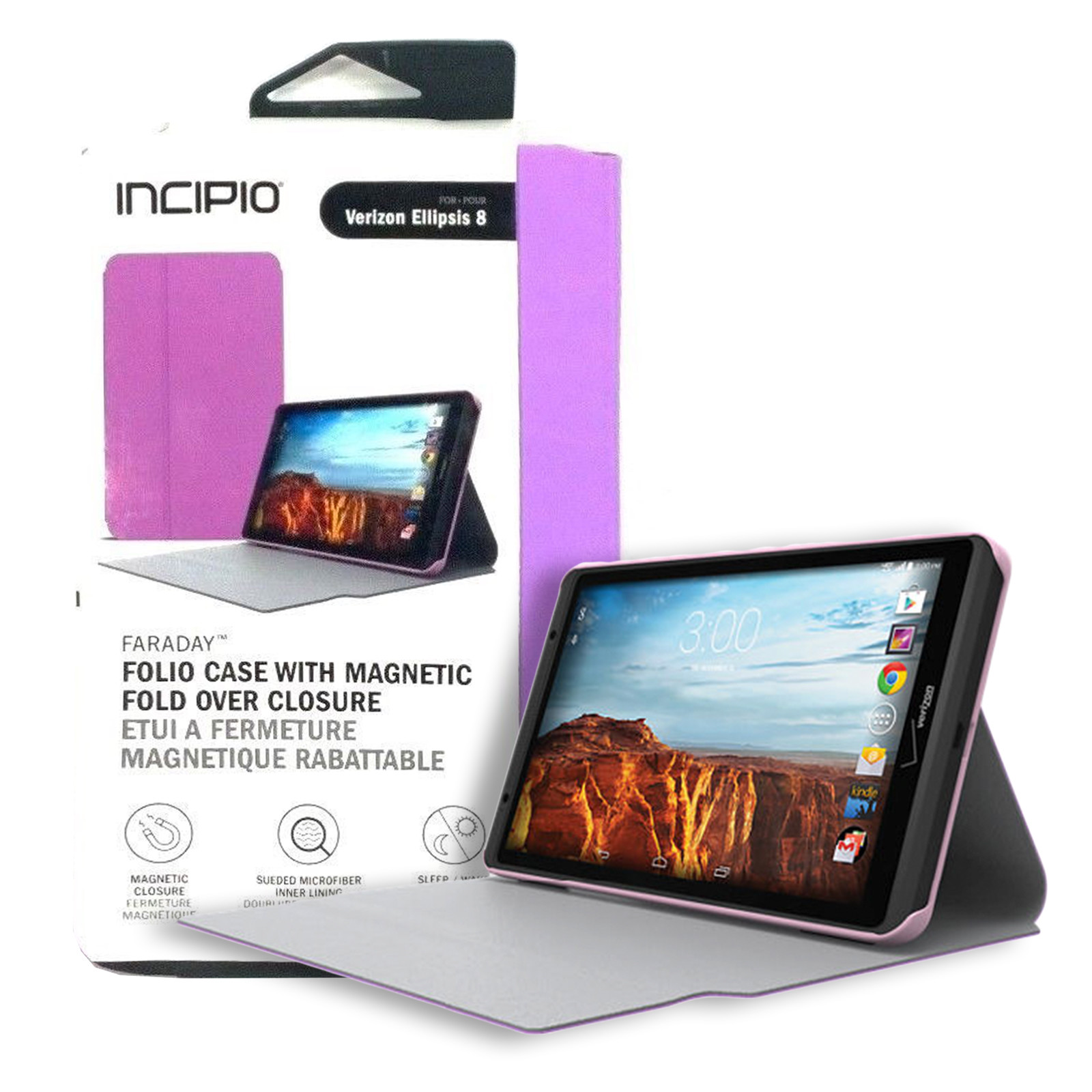 Incipio Faraday Hard Shell Folio with Magnetic Closure For Verizon Ellipsis 8
