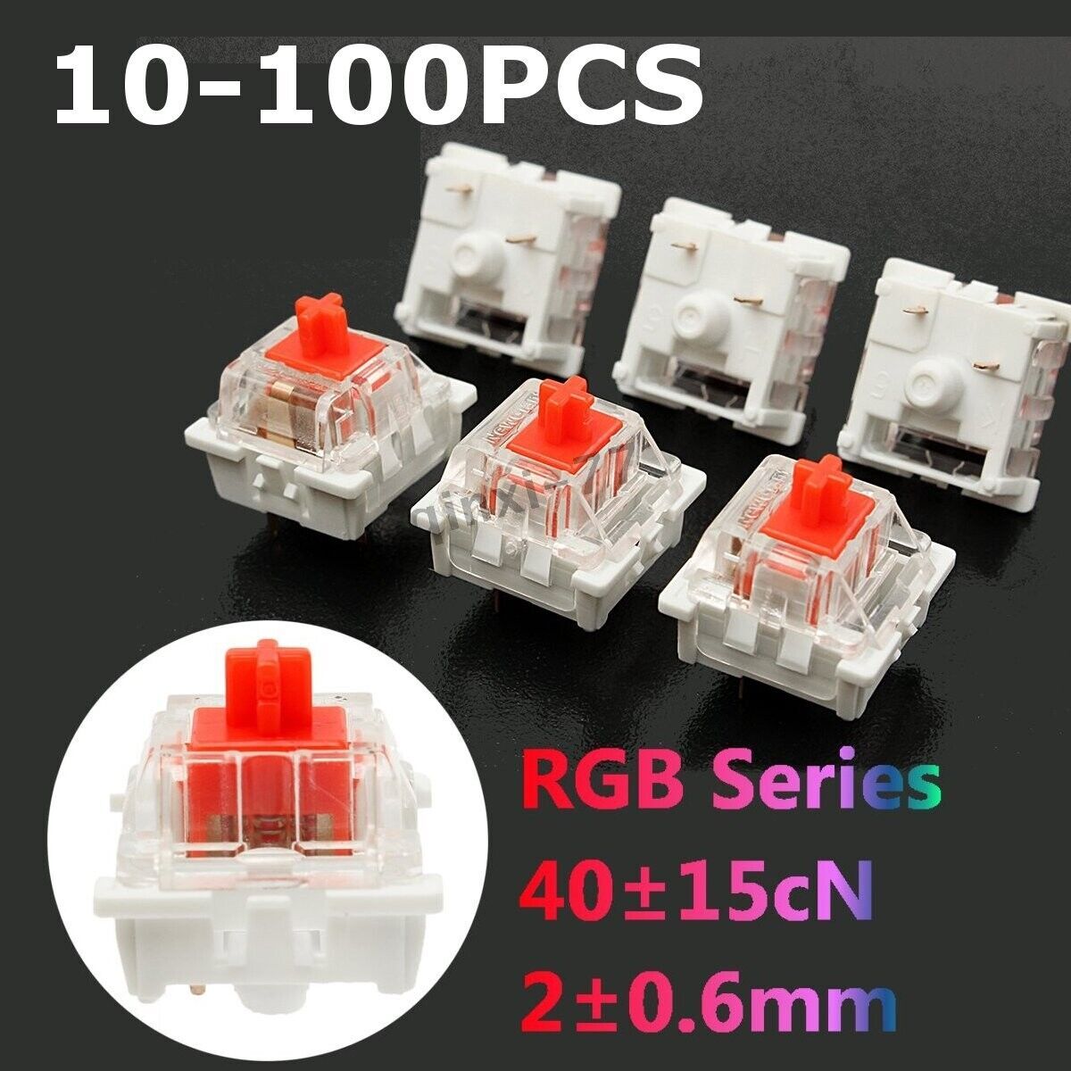 10-100Pcs For Cherry 3 Pin MX RGB Mechanical Switch Keyboard Replacement Red
