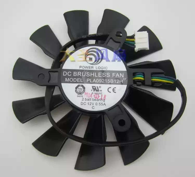 msi PLA09215B12H 0.55A for N560 570 580GTX HD6870 Graphics Card Fan
