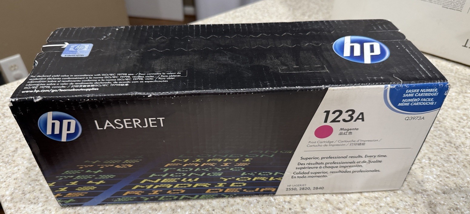 HP 123a Magenta Toner New Genuine
