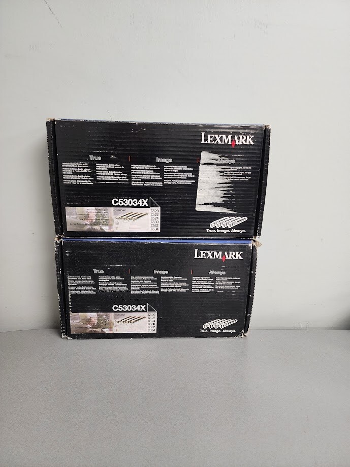 Lexmark Laser Photodeveloper, C53034X Photoconductor Unit Lot of 2