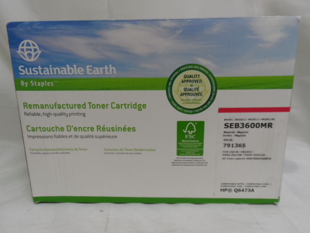 SUSTAINABLE EARTH BY STAPLES TONER CARTRIDGE SEB3600MR (HP Q6473A) MAGENTA 