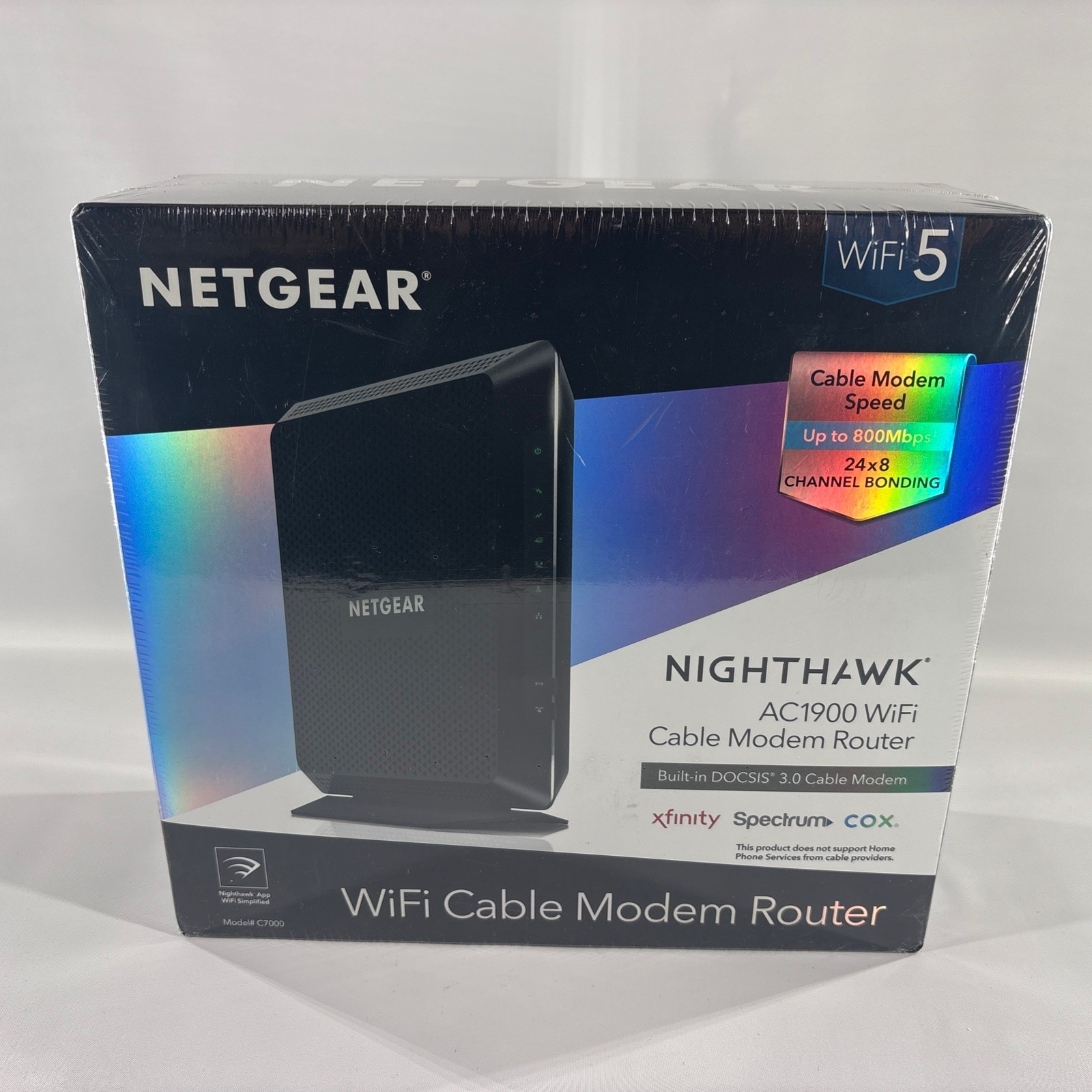 New Netgear C7000-100NAS Nighthawk AC1900 WiFi Cable Modem/Wireless Router