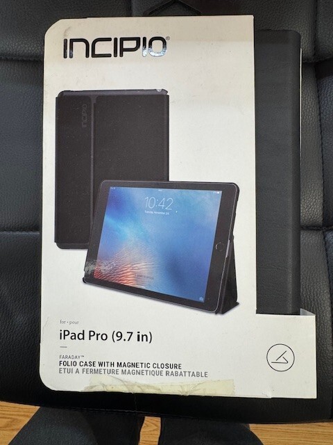 NEW iPad Pro 9.7" Folio Case Cover w/Magetic Closure Incipio Faraday  MM192LL/A