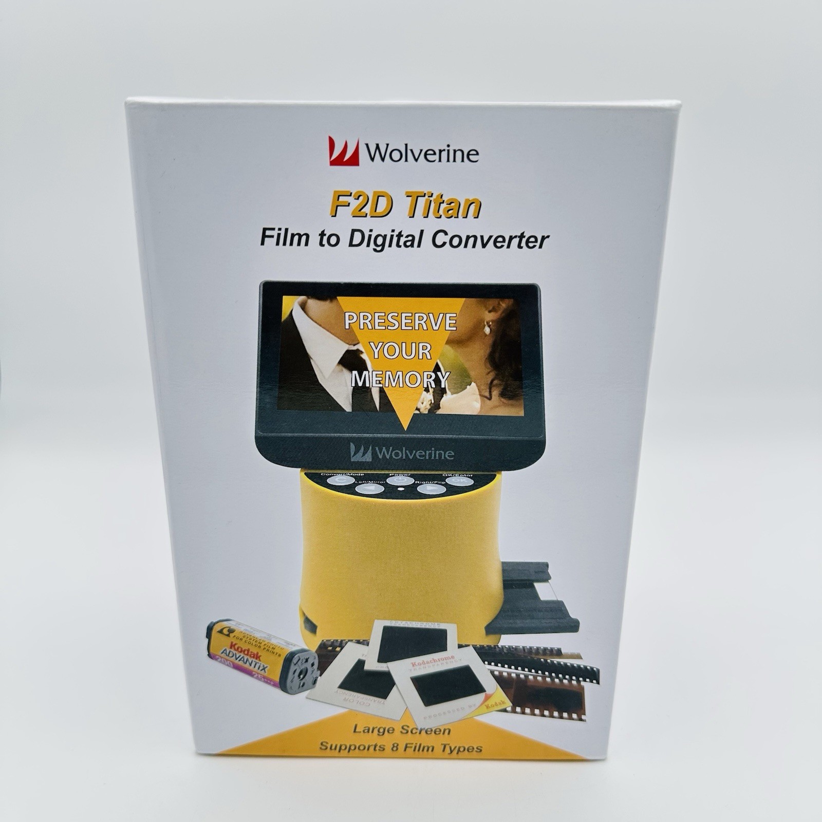 Wolverine F2D Titan Film to Digital Converter 8 Film Types Slides Negatives NEW