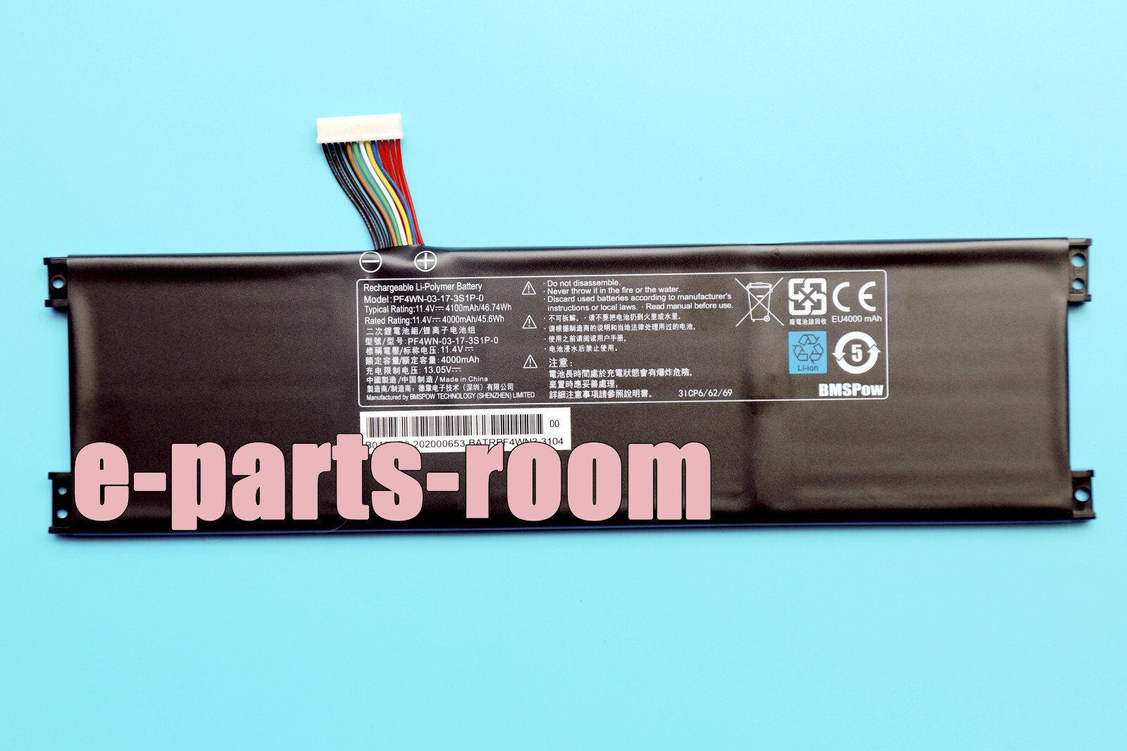 Genuine PF4WN-03-17-3S1P-0 Battery f Motile M141 M42 Hasee KINGBOOK U43E1 U43S1