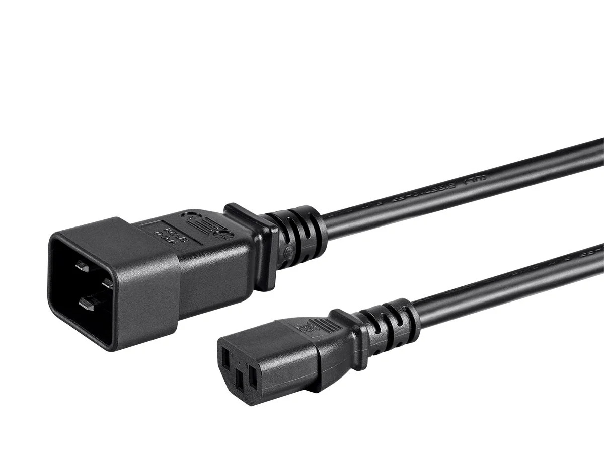 Monoprice 3-Prong Power Cord - 3 Feet Long - Black | 14AWG, 15A