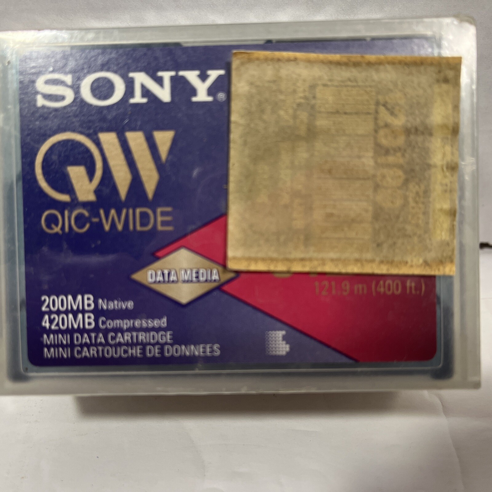 Two Sony QW QIC-WIDE, QW5122F Mini Data Cartridge 200MB 2 pack sealed NEW