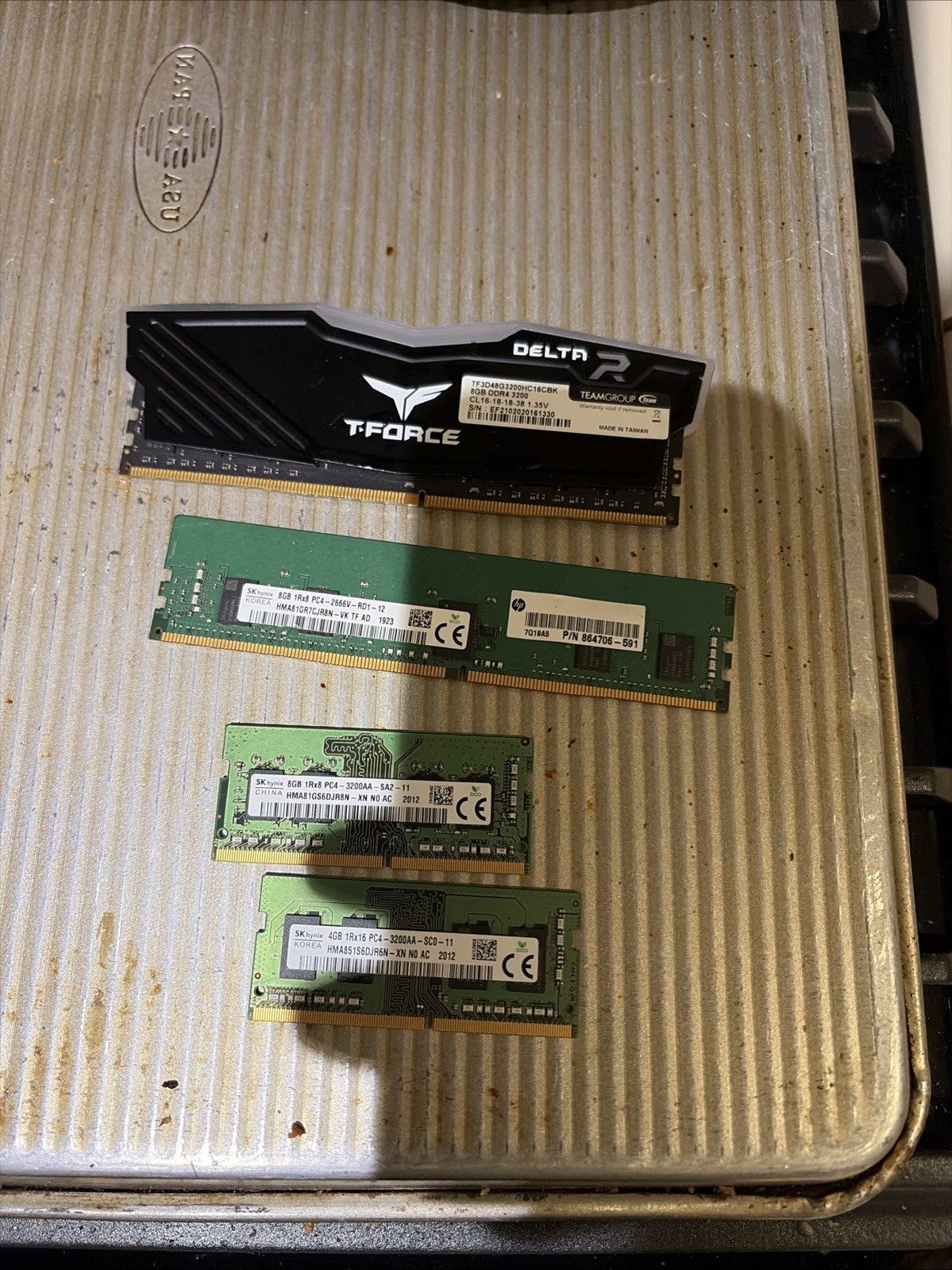 Lot Of 4 X Sticks Of Pc4 Ddr4 Ram-tested 3x 8gb 1x 4gb MAKE OFFER
