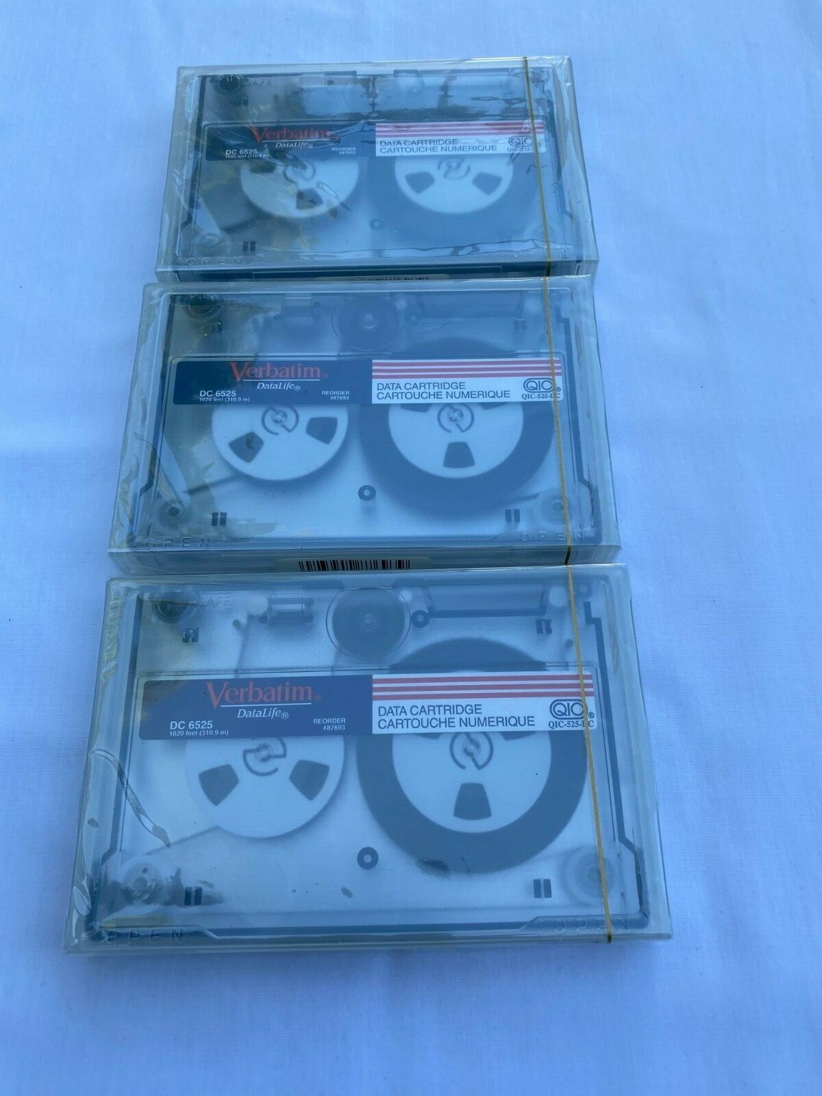 Lot 3 Brand New Verbatim DC 6525 Data Cartridge Tape P/N 87693 - Same as IMATION
