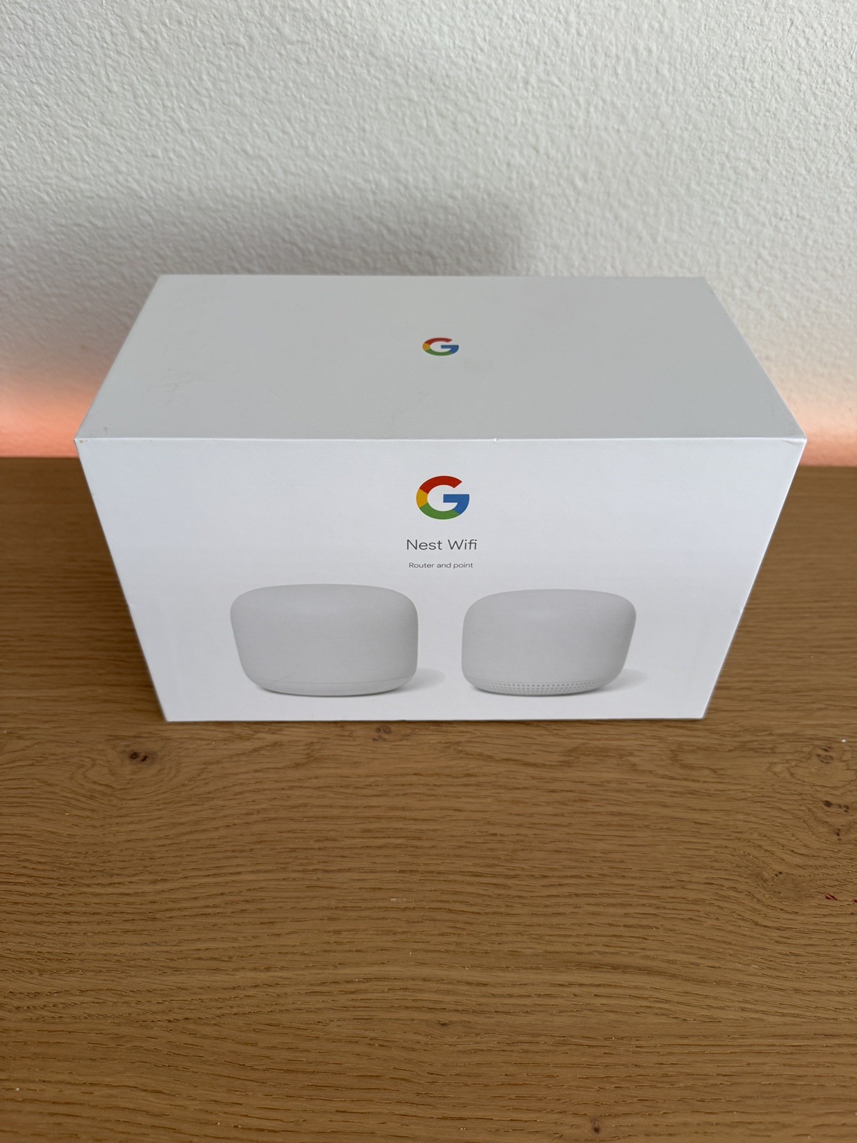 Google Nest Wifi Mesh Router & 1 Point - Snow -Used