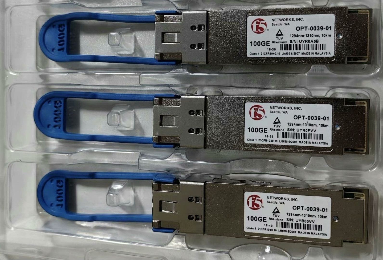1pcs F5 NETWORKS OPT-0039-01 F5-UPG-QSFP28-LR4 100GE QSFP28 LR4 10km SMF