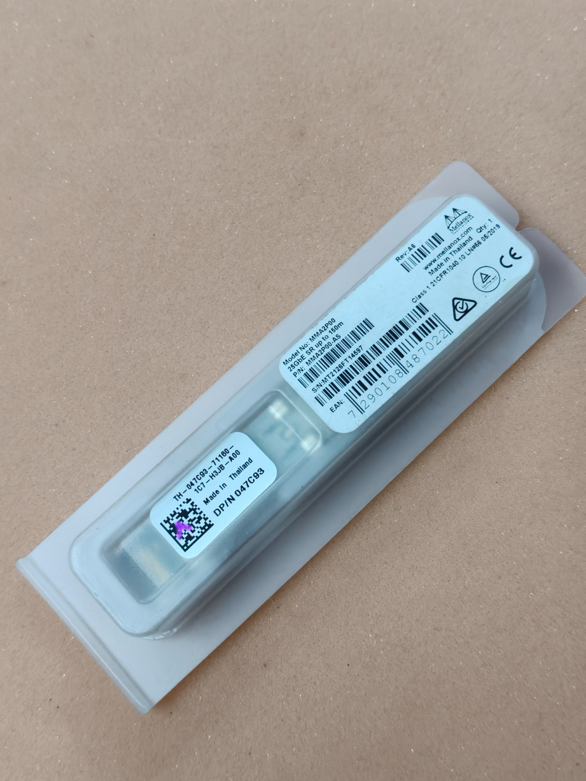 Genuine Mellanox 25Gbps 850nm 150m MMA2P00-AS Transmit 150 meters Module