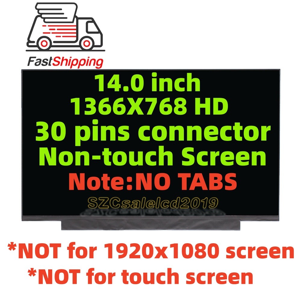 For HP 14-DQ 14T-DQ 14S-DQ LCD LED screen 14-DQ0031DX 14-DQ0032DX 14" HD 30PINS