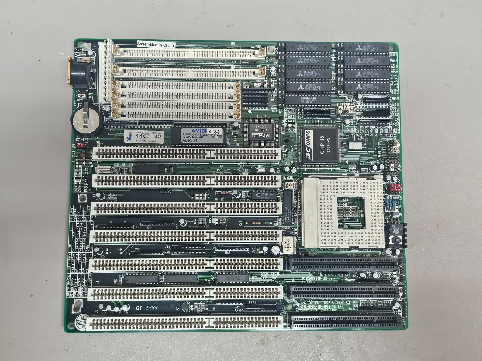 Super Clean Vintage Retro Gaming PCCHIPS M912 V1.4 4865X VLB SOCKET3 Motherboard