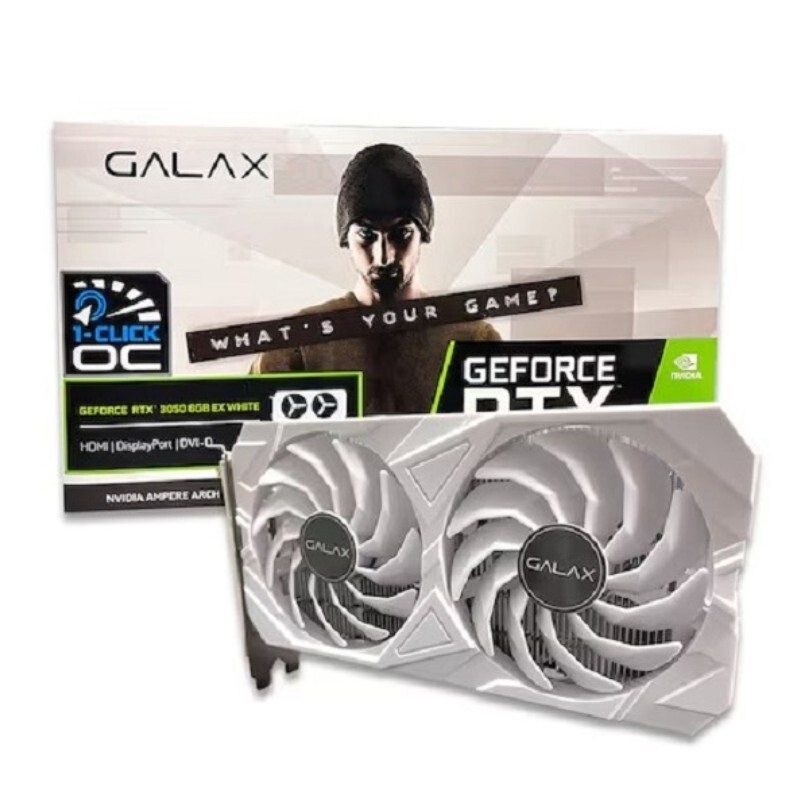 [GALAX] GALAX GeForce RTX 3050 EX WHITE D6 6GB DVI / Express / Genuine