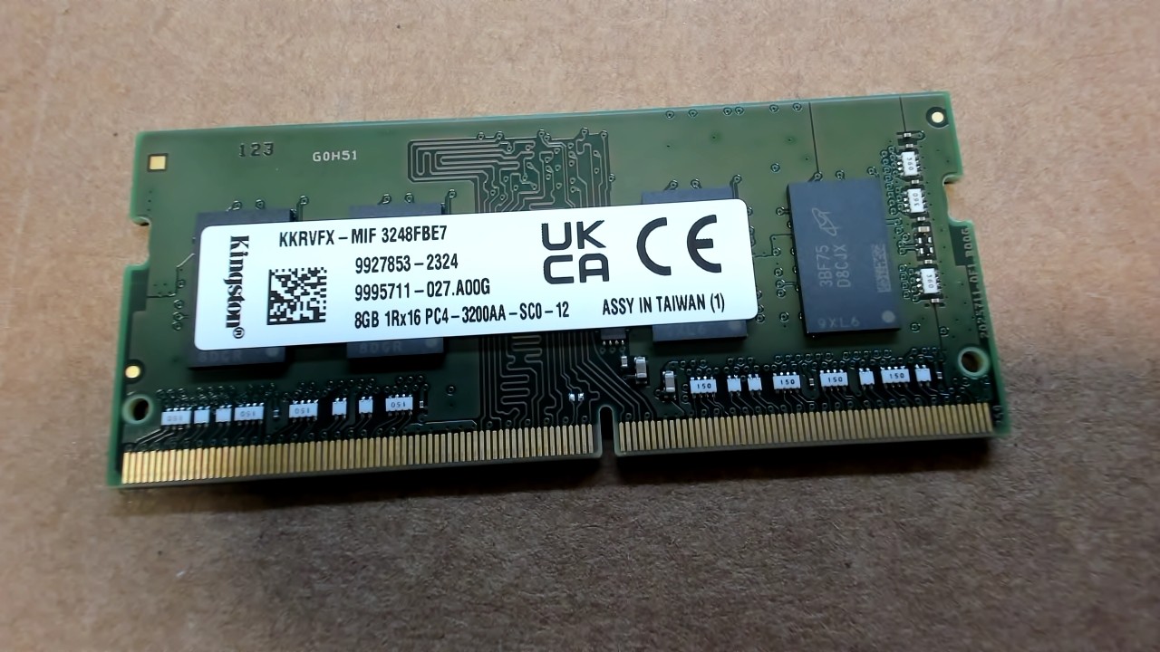 Kingston 8GB 1Rx16 PC4-3200 SODIMM Non-ECC DDR4 Laptop Memory RAM KKRVFX-MIF