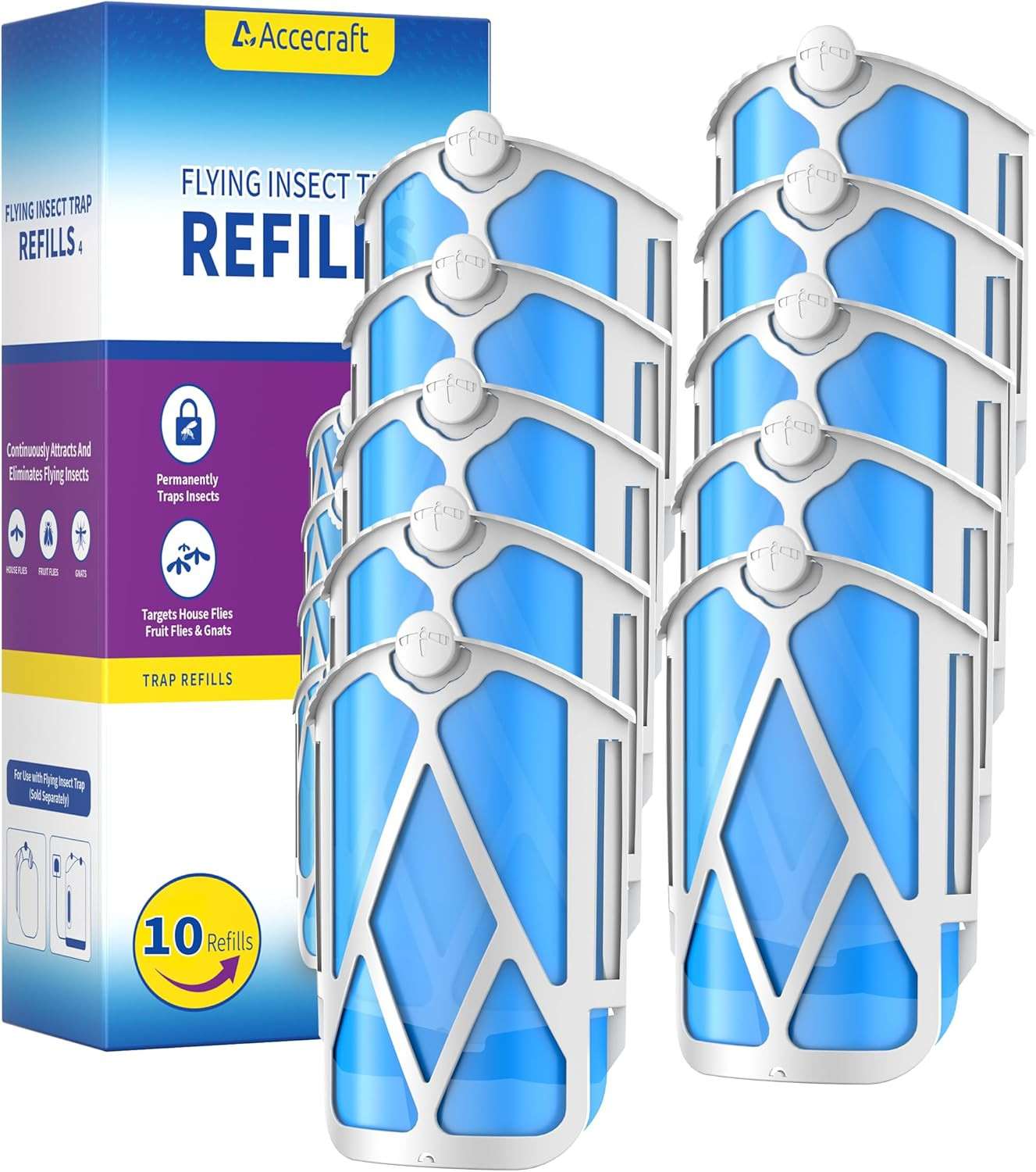 10 Pack Refill Cartridges, 2025 Upgraded High-Stick Refills, Compatible with Ind