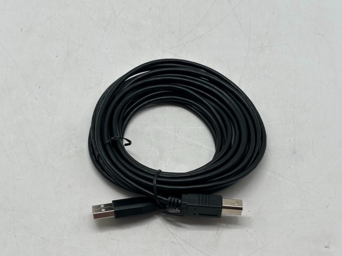 QVS USB 2.0 (Type A) Male to USB 2.0 (Type B) Male Cable 15 ft. - Black