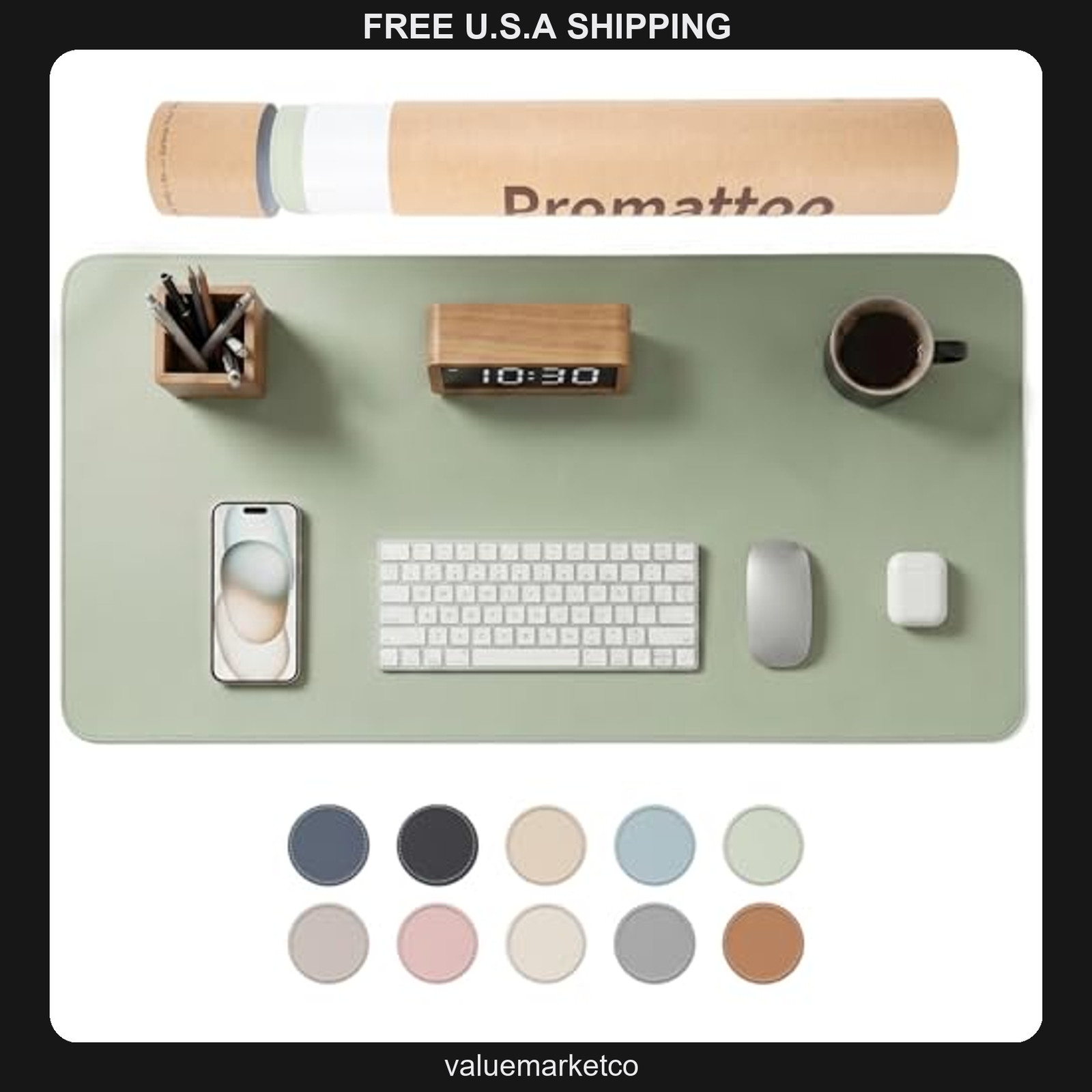 Extra Large PU Leather Desk Mat, Waterproof Non-Slip Office Mouse Pad