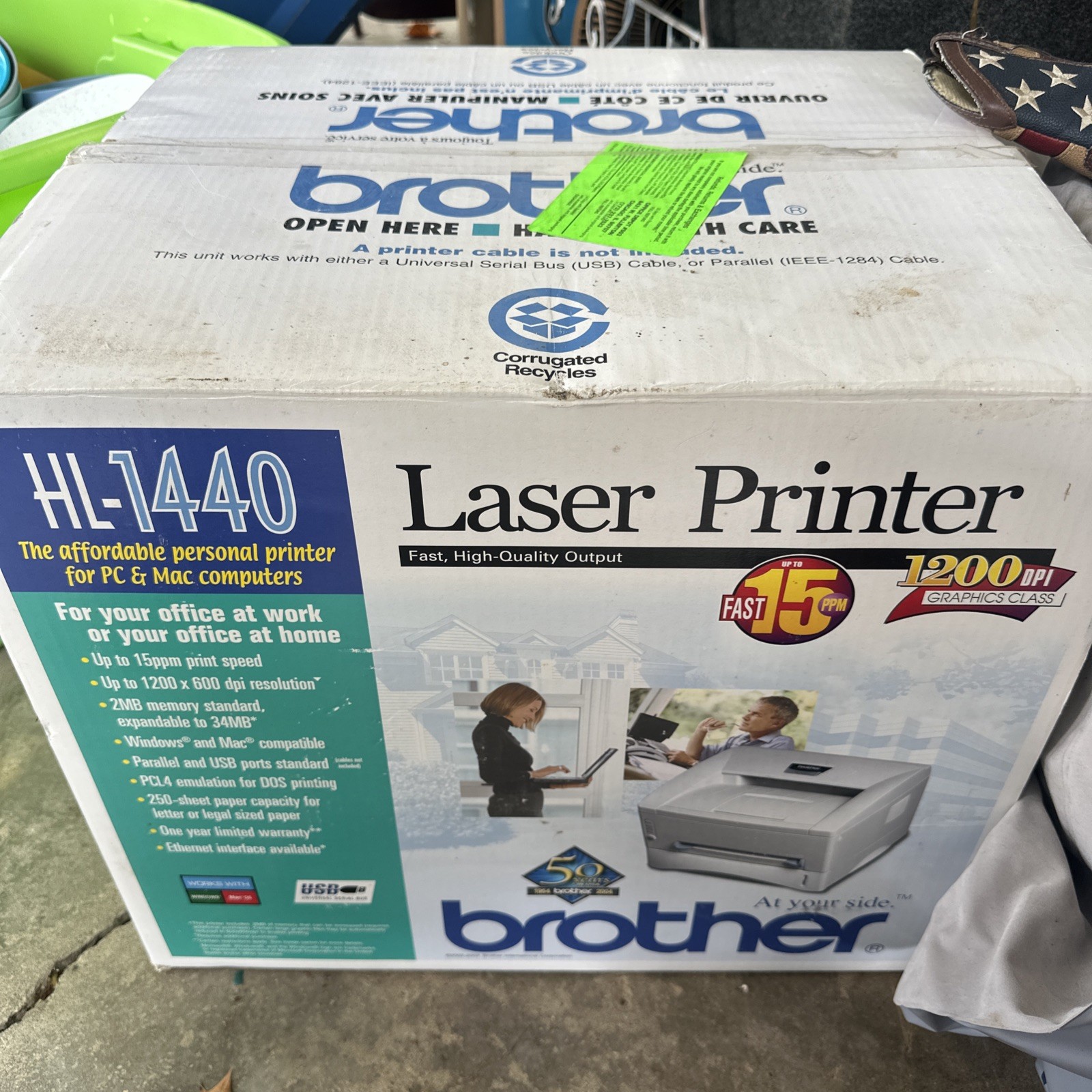 Brother HL Series HL-1440 Personal Up To 15ppm Monochrome LPT/USB Laser Printer