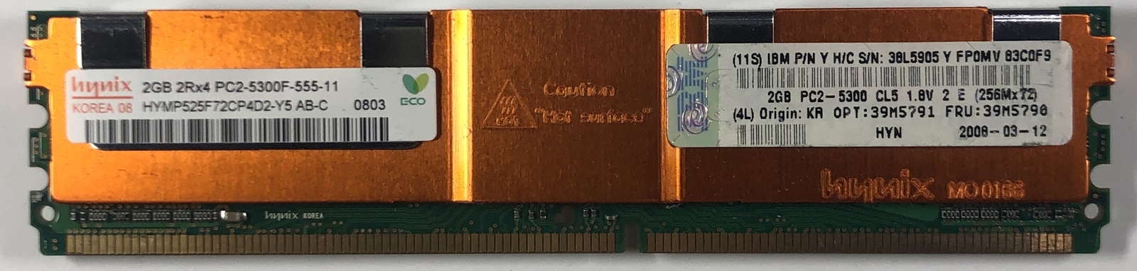 Hynix HYMP525F72CP4D2-Y5 2GB DDR2 Server RAM Memory