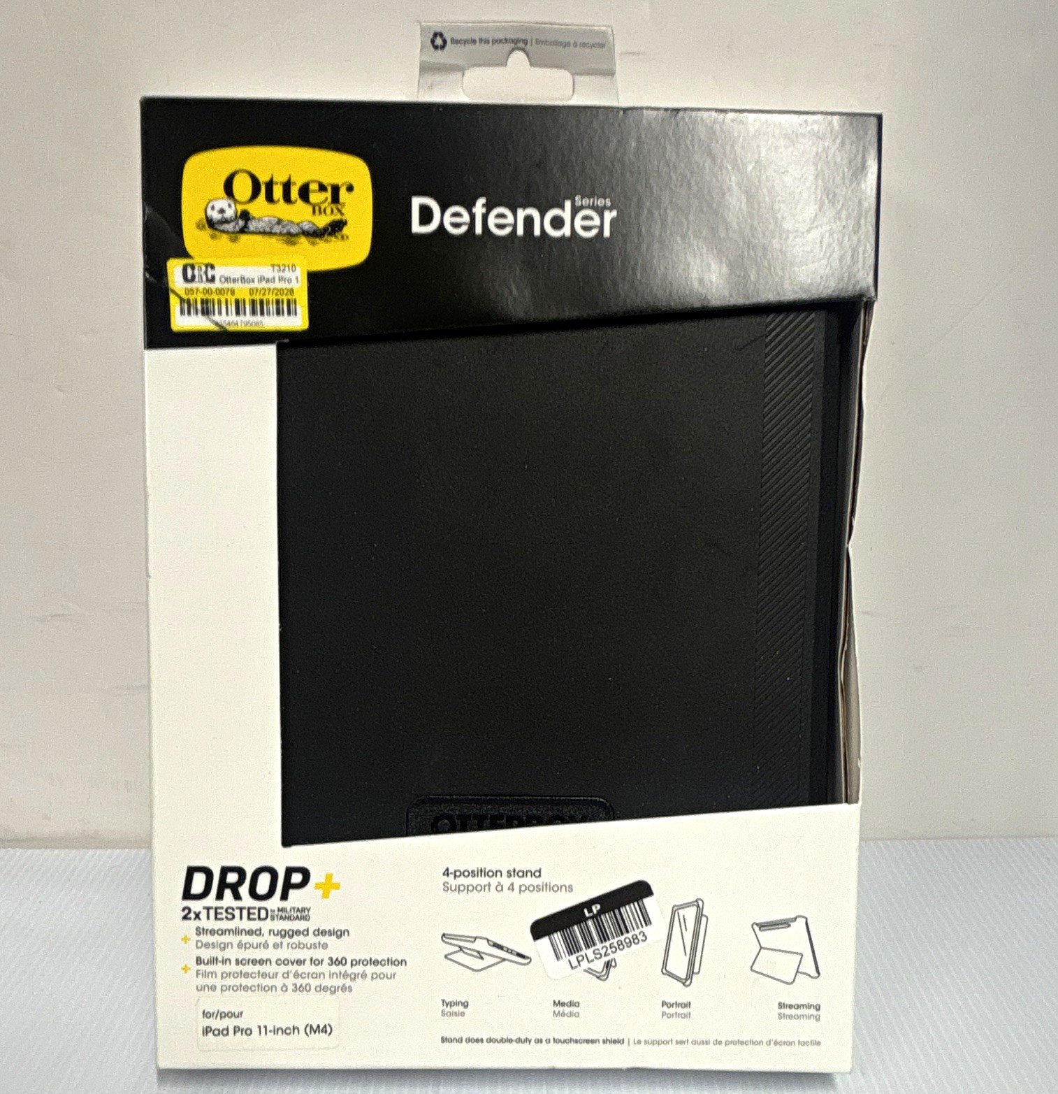OtterBox Defender Series Rugged Case iPad Pro 11" (M4) Stand/Protector Black